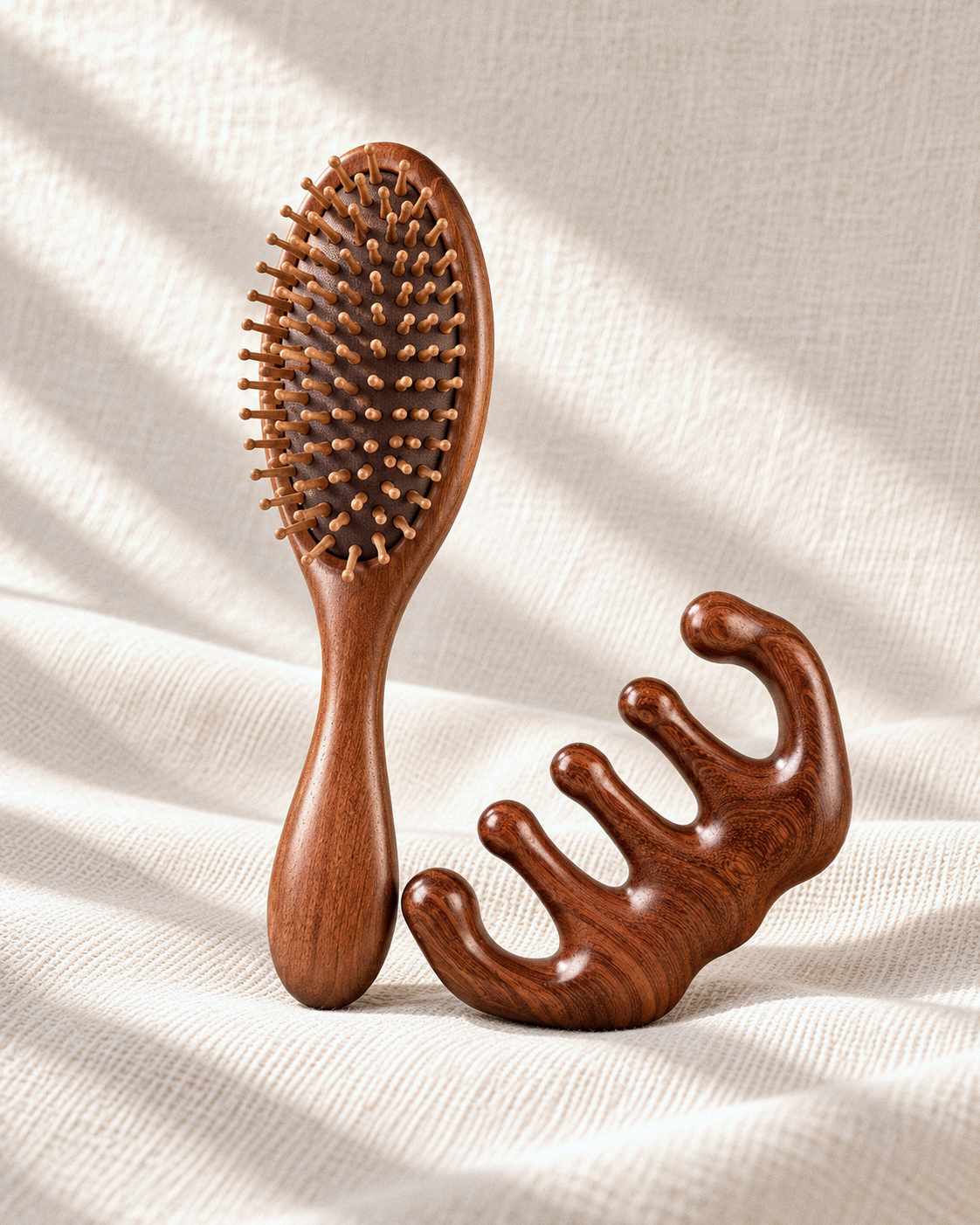 HairGuard sandalwood brush and scalp massager